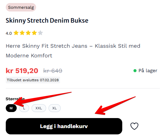 Skinny Stretch Denim Bukse _ Fashion Store - Googl