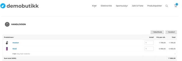 Ikke-avansert-handlevagn