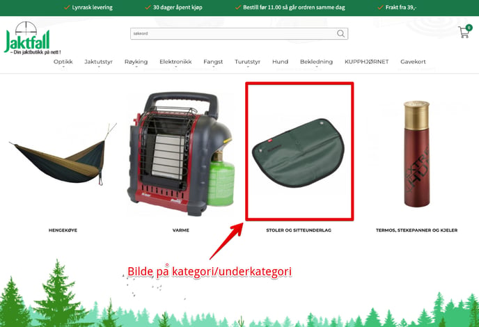 Bilde på kategoriunderkategori (i butikk)