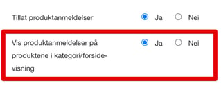 produktalternativer, tilleggsvalg