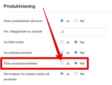Aktiver produktanmeldelser
