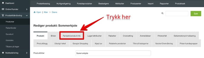 Her finner du faneark