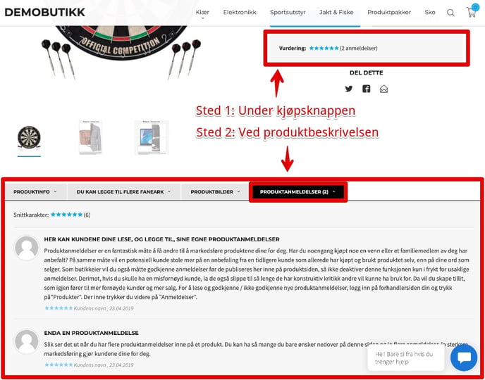 Sted 1 og 2, produktanmeldelser