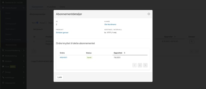 detaljer til abonnementet
