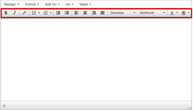 Teksteditor nederst