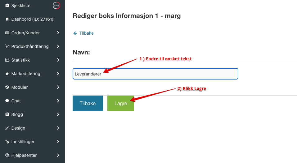 Redigering av navn