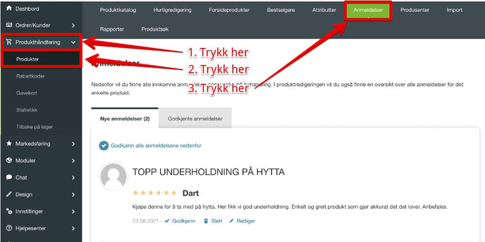 Produktanmeldelser,-godkjenning-1